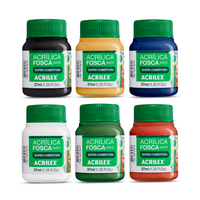 Kit 6 Tintas Acrílica Fosca Acrilex 37ml Nature Colors