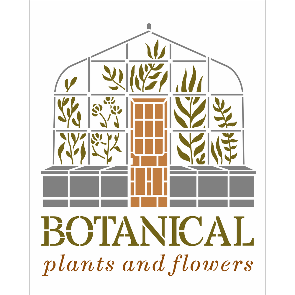 Stencil OPA 20x25 3665 Frases Botanical Plants and Flowers
