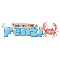 Transfer Têxtil Litoarte 24x7 TTB4-028 Minha Praia é Ser Feliz