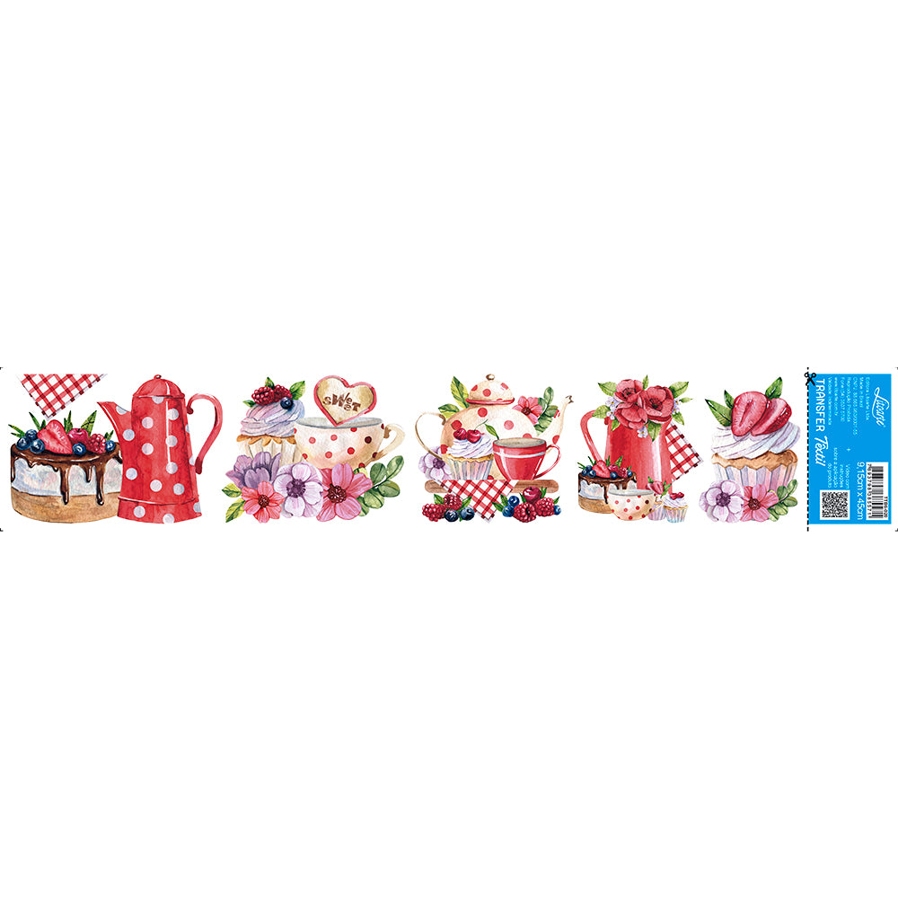 Transfer Têxtil Litoarte 45x9 TTB6-020 Barrado Sueets Rosa