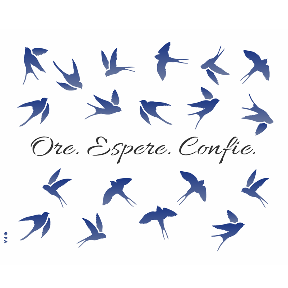 Stencil OPA 20x25 3657 Frase Ore, Espere, Confie