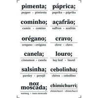 Transfer Litoarte 9,8x15cm TIS-060 Nomes de Temperos para Potes de Cozinha