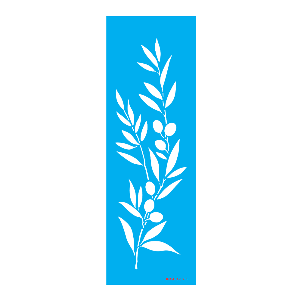 Stencil OPA 10x30 3695 Feirinha Estamparia Galho de Azeitona