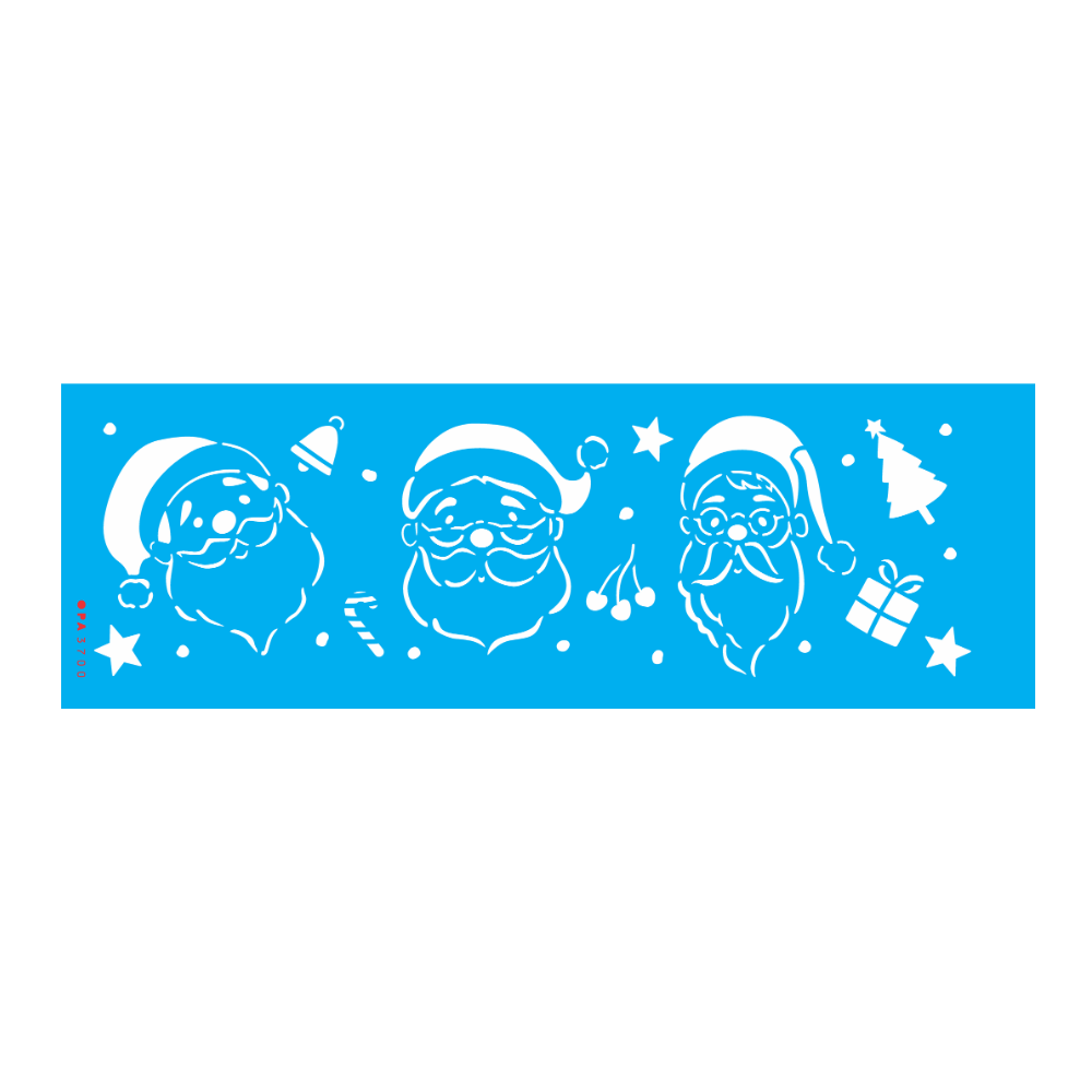 Stencil OPA 10x30 3700 Natal Infantil Trio Papai Noel