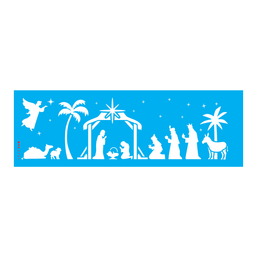 Stencil OPA 10x30 3701 Natal Manjedoura Silhueta