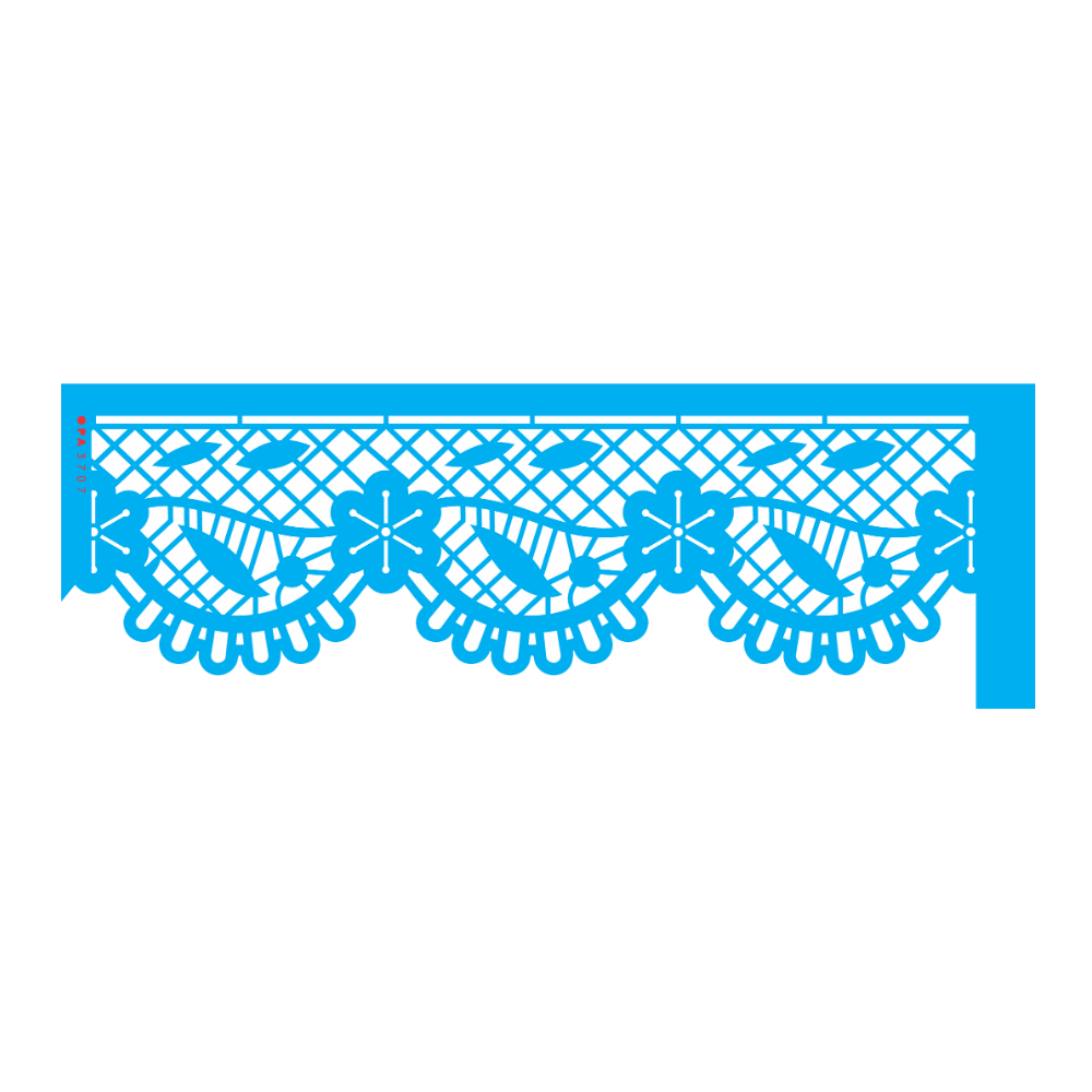 Stencil OPA 10x30 3707 Renda Rechilieu Flor Cerejeira