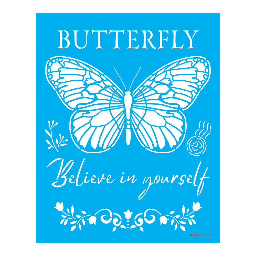 Stencil OPA 20x25 3710 Farmhouse Borboleta