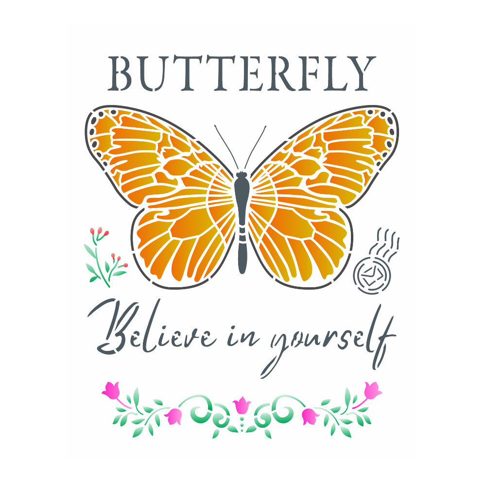 Stencil OPA 20x25 3710 Farmhouse Borboleta