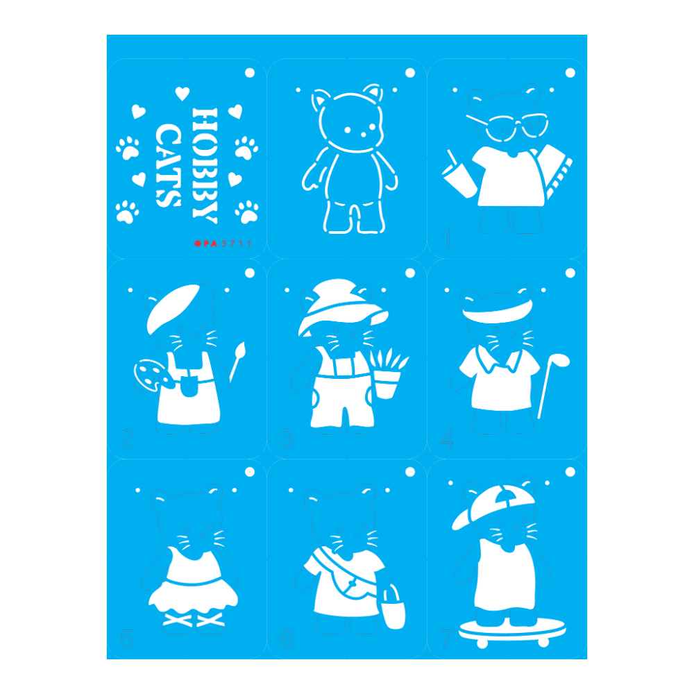 Stencil OPA 20x25 3711 Infantil Hobby Cats