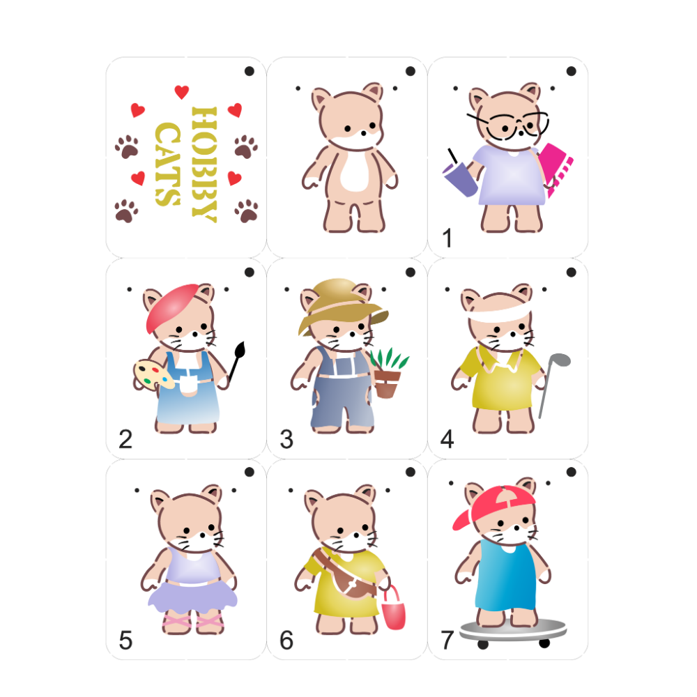 Stencil OPA 20x25 3711 Infantil Hobby Cats