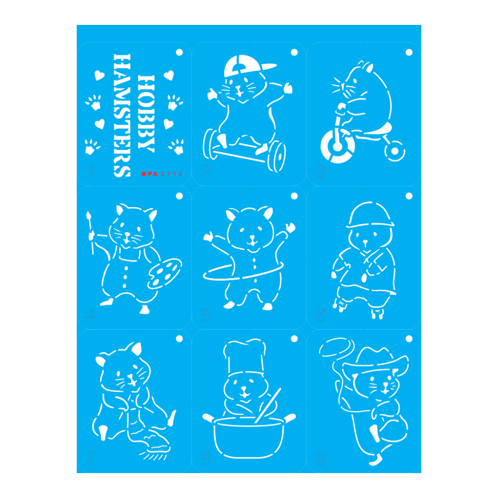 Stencil OPA 20x25 3712 Infantil Hobby Hamsters