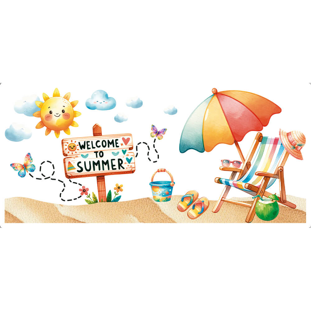 Transfer Têxtil Litoarte 27,5x12 TTB5-010 Areia de Praia