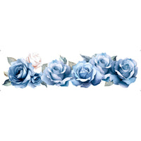 Transfer Têxtil Litoarte 24x7 TTB4L-006 Lili Negrão Rosas Azuis
