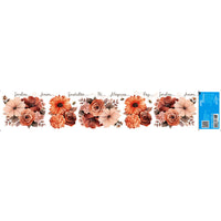 Transfer Têxtil Litoarte 45x9,5cm TTB6L-003 Lili Negrão Floral Cor Terrosos