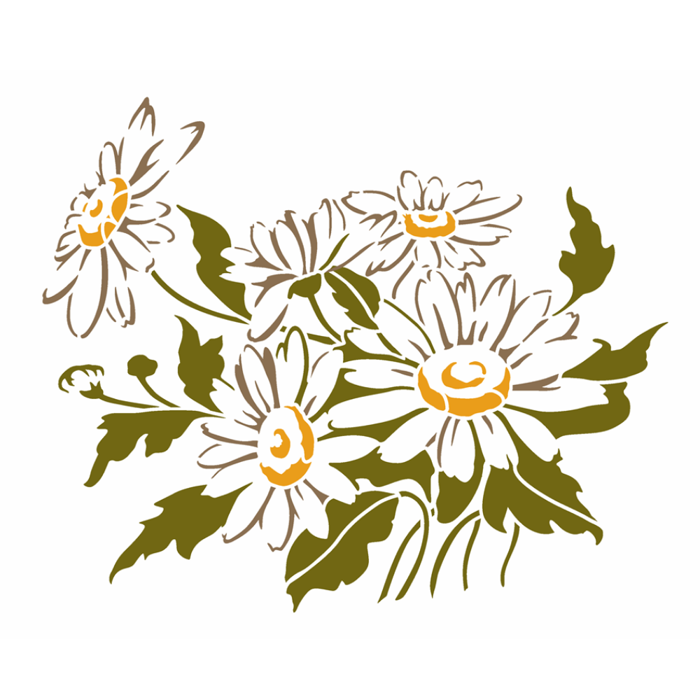 Stencil OPA 20x25 3662 Flor Sombra Margaridas