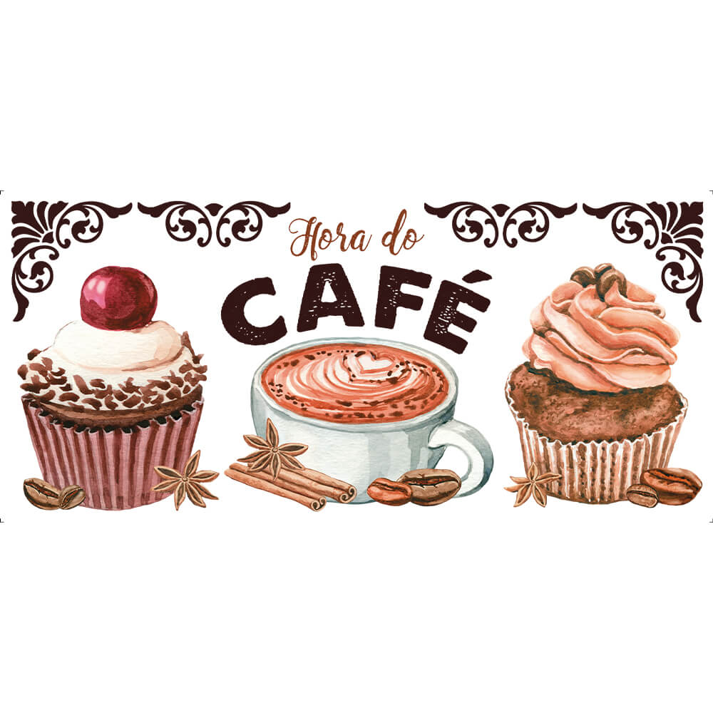 Transfer Têxtil Litoarte 27,5x12,8cm TTB5-016 Barrado Café