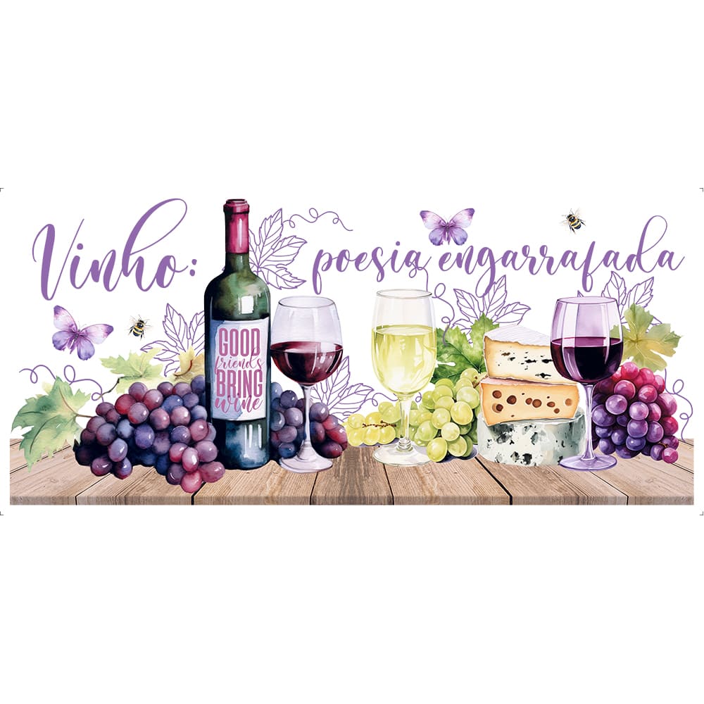 Transfer Têxtil Litoarte 27,5x12,8 TTB5-021 Barrado Uvas