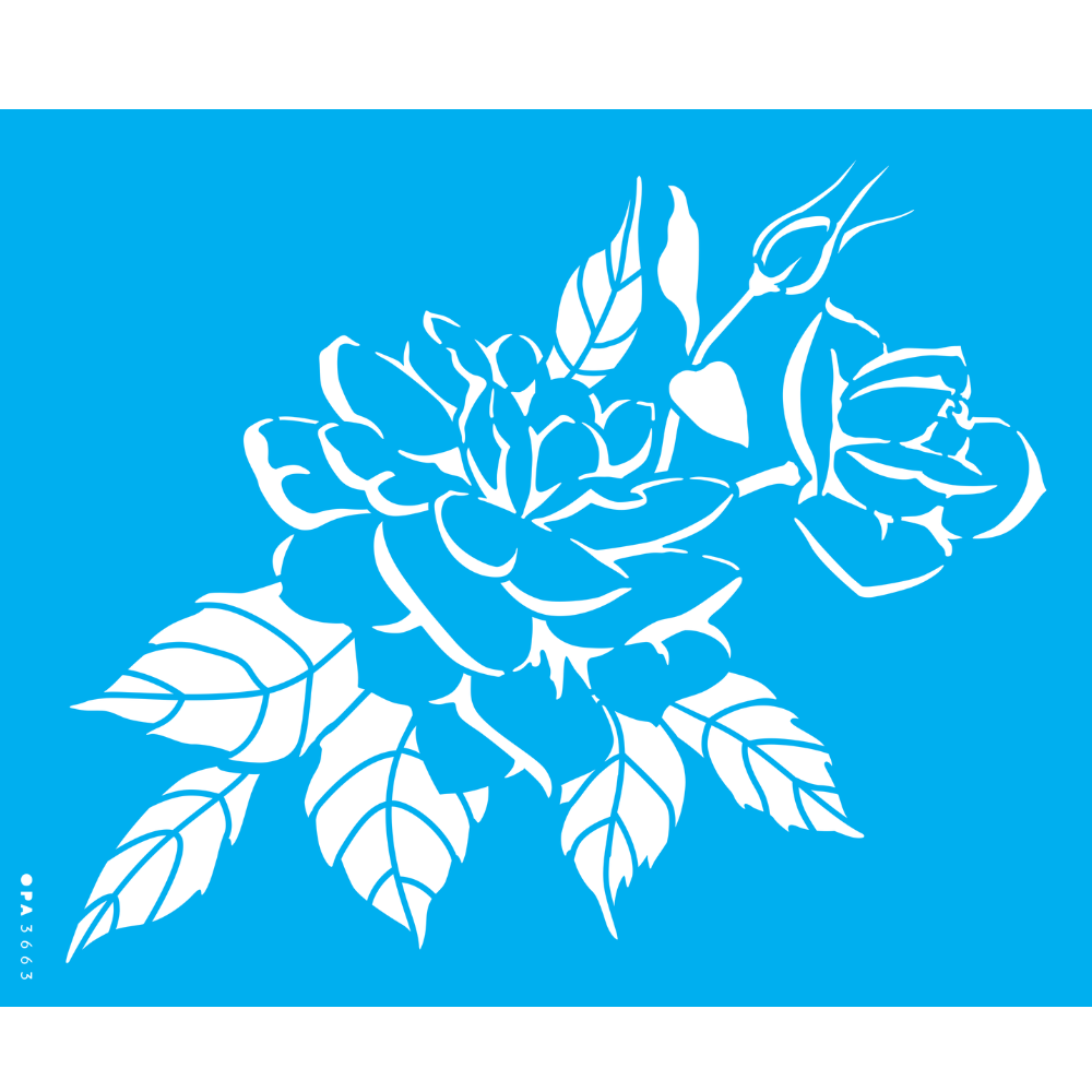 Stencil OPA 20x25 3663 Flor Sombra Rosas