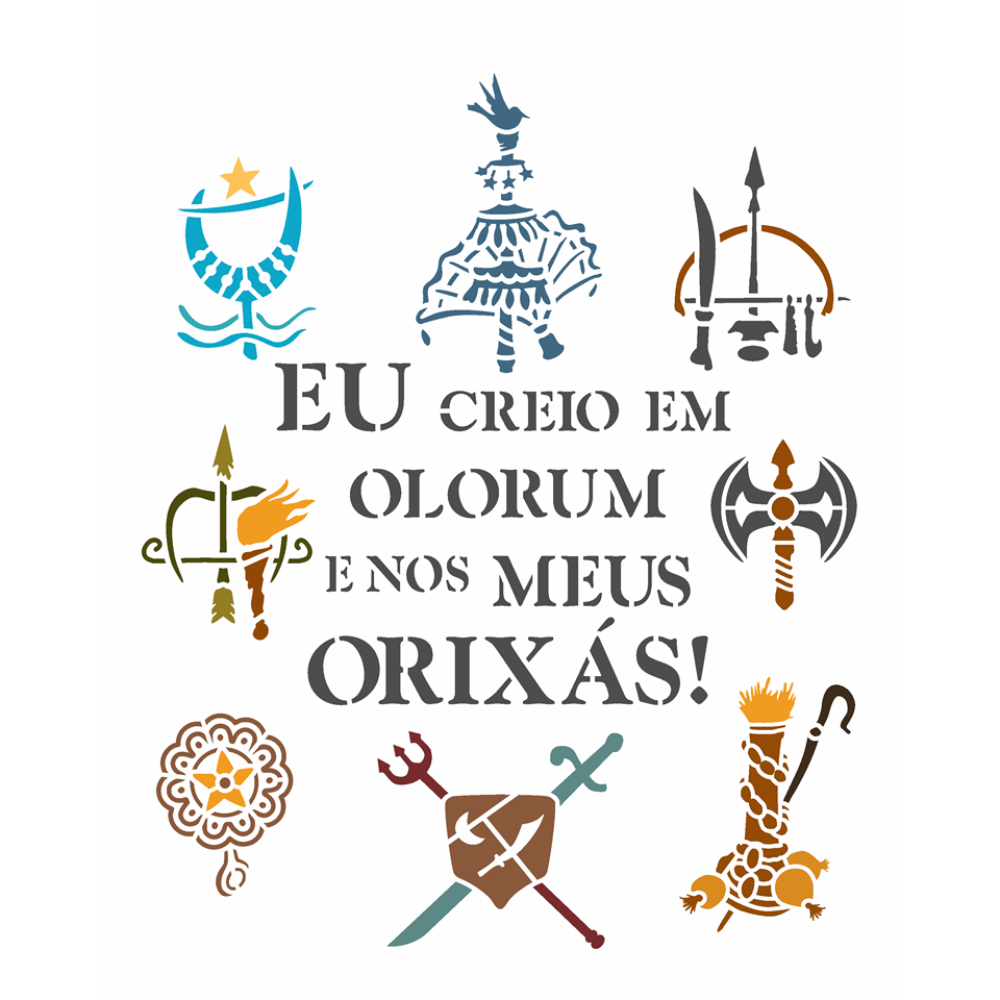 Stencil OPA 20x25 3670 Religião Orixás