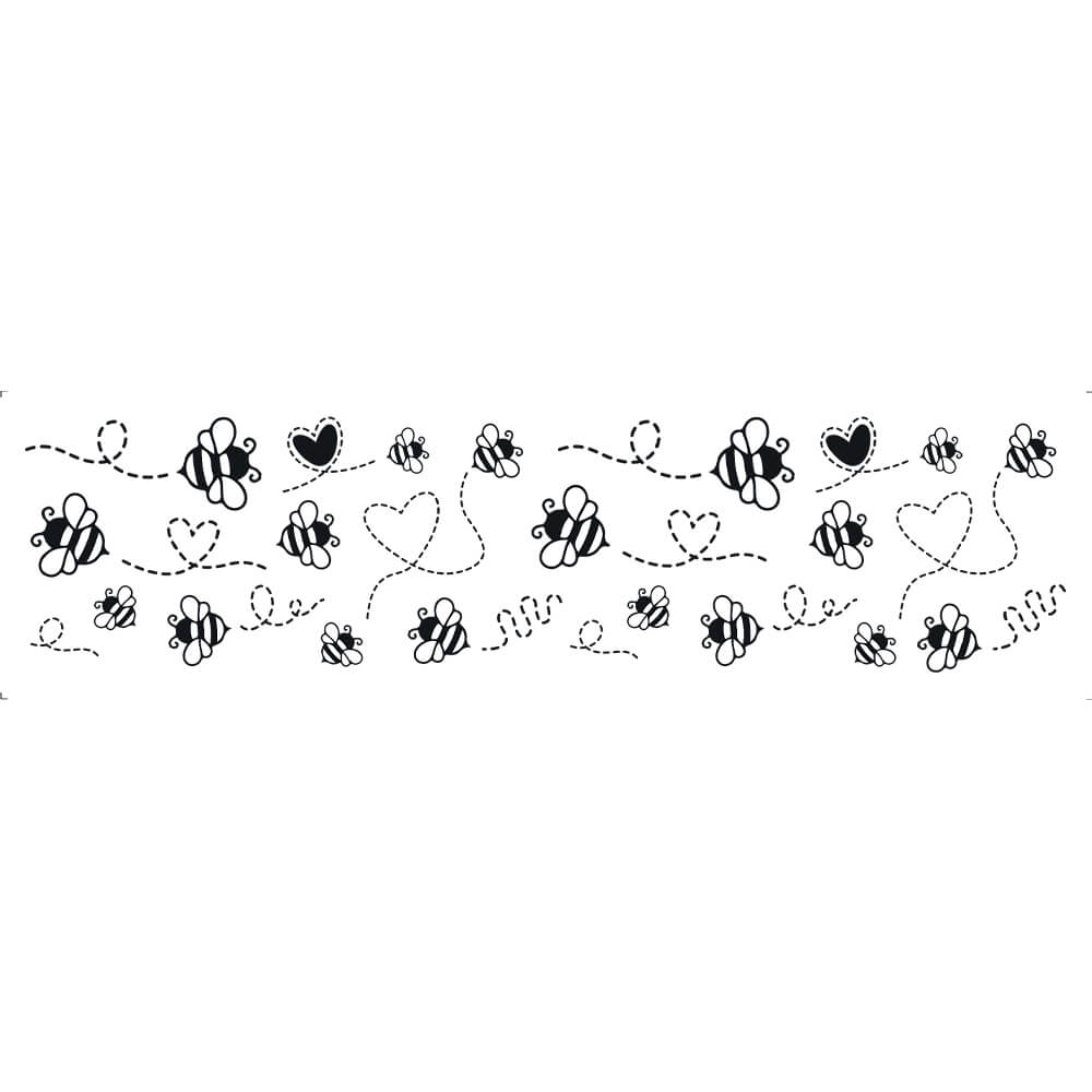 Transfer Têxtil Litoarte 24x7 TTB4-039 Barrado Abelhas