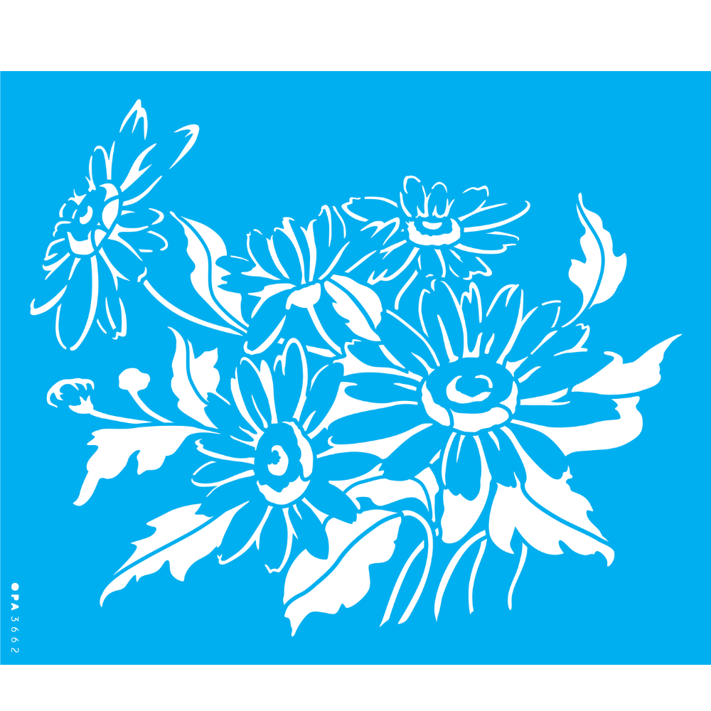 Stencil OPA 20x25 3662 Flor Sombra Margaridas