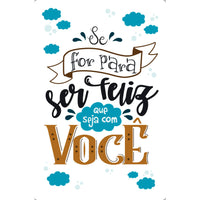 Transfer de Imagem Litoarte 9,8x15cm TIS-085 Se para ser Feliz