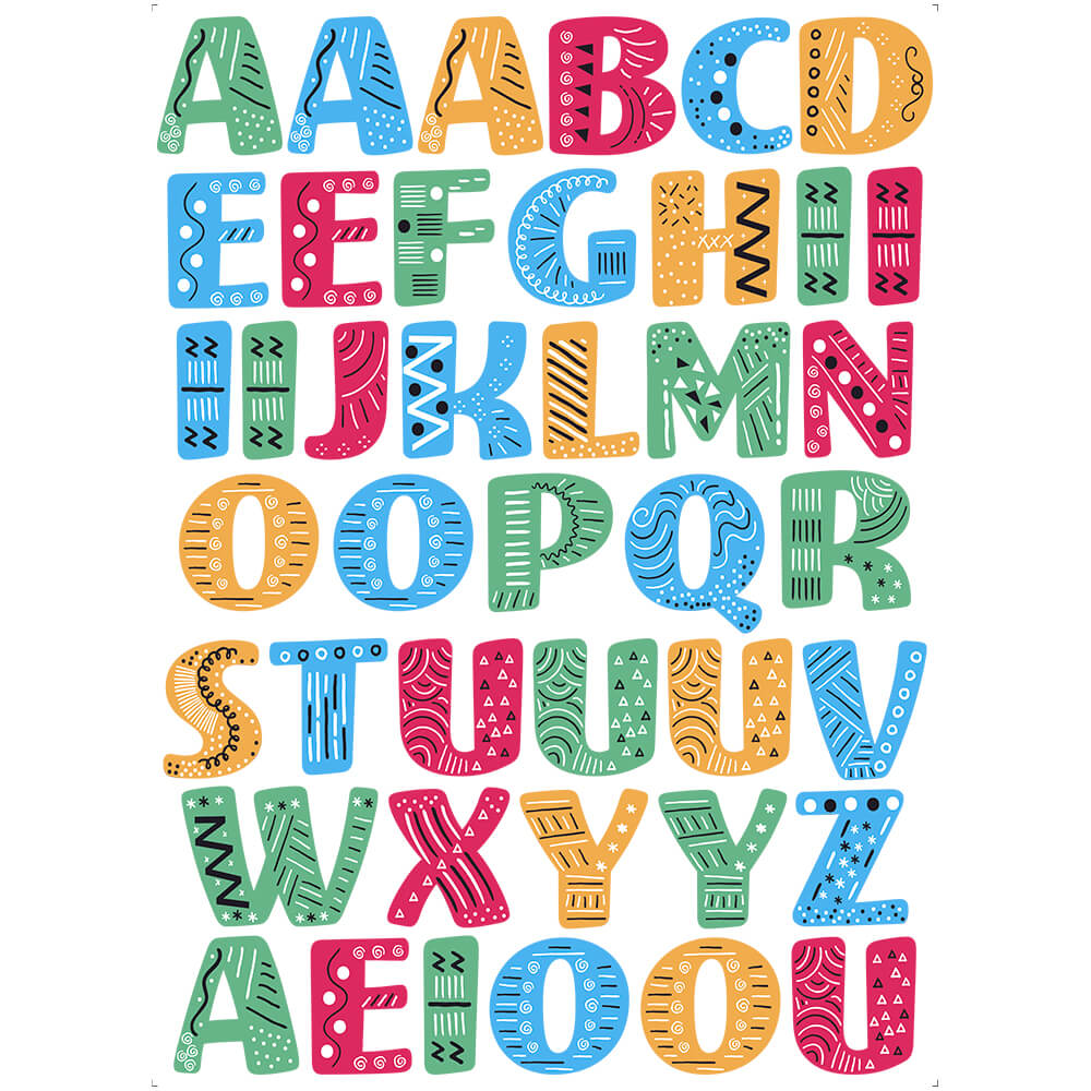 Transfer Têxtil Litoarte 20x27,5cm TTR6-017 Alfabeto