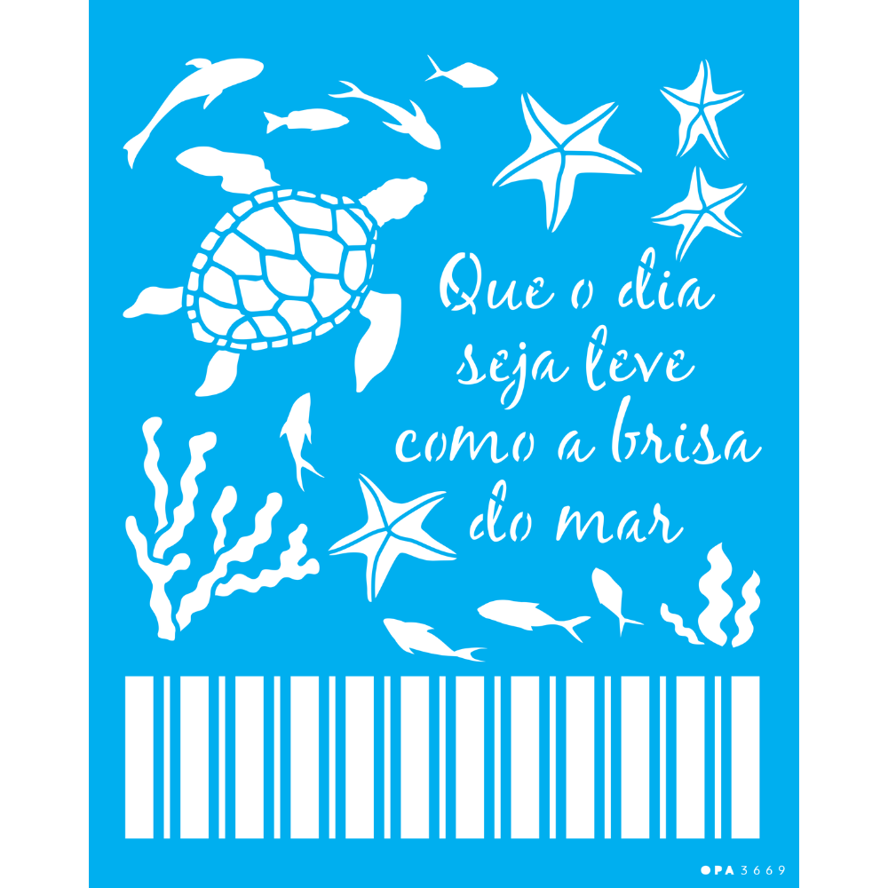 Stencil OPA 20x25 3669 Náutico Fundo do Mar