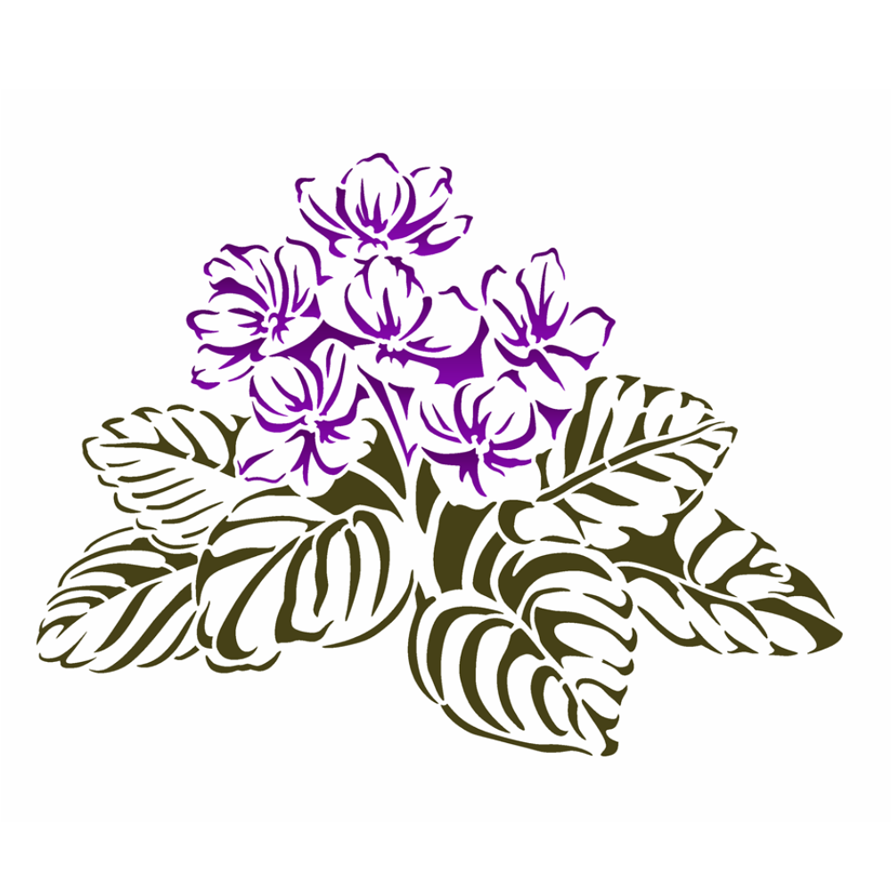 Stencil OPA 20x25 3664 Flor Sombra Violetas