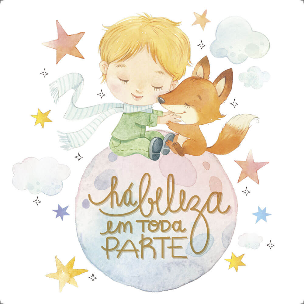 Transfer Têxtil Litoarte 13,5x13,5cm TTQ4-066 Pequeno Principe