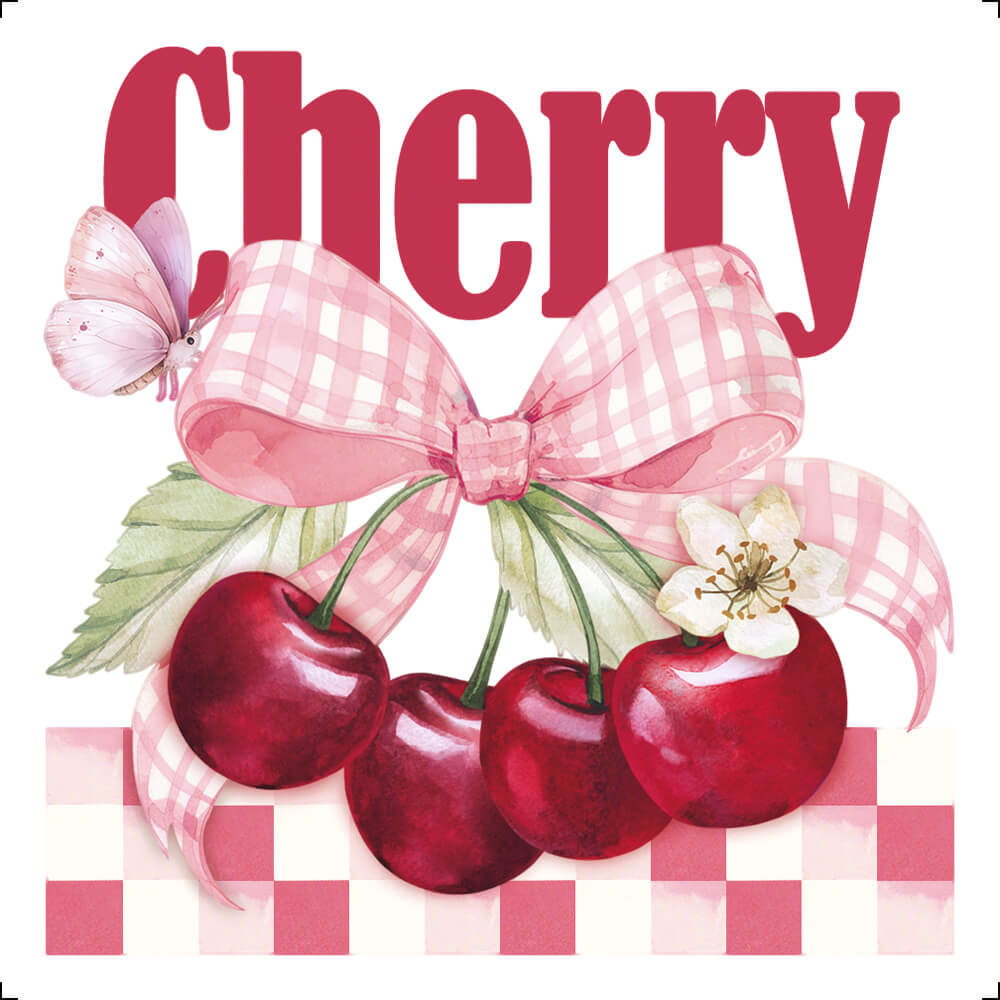 Transfer Têxtil Litoarte 8x8cm TTQ2-001 Cereja