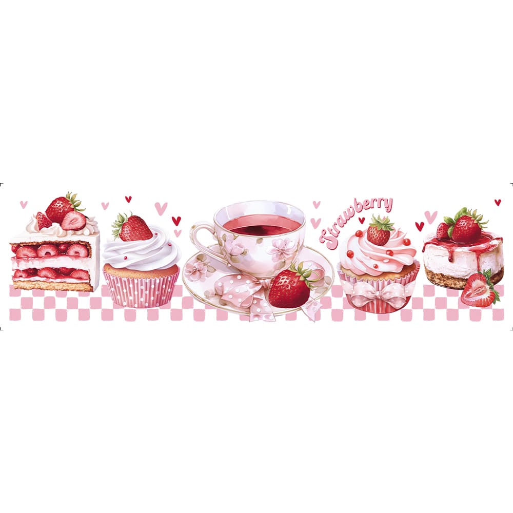 Transfer Têxtil Litoarte 24x7 TTB4-045 Barrado Moranguinho