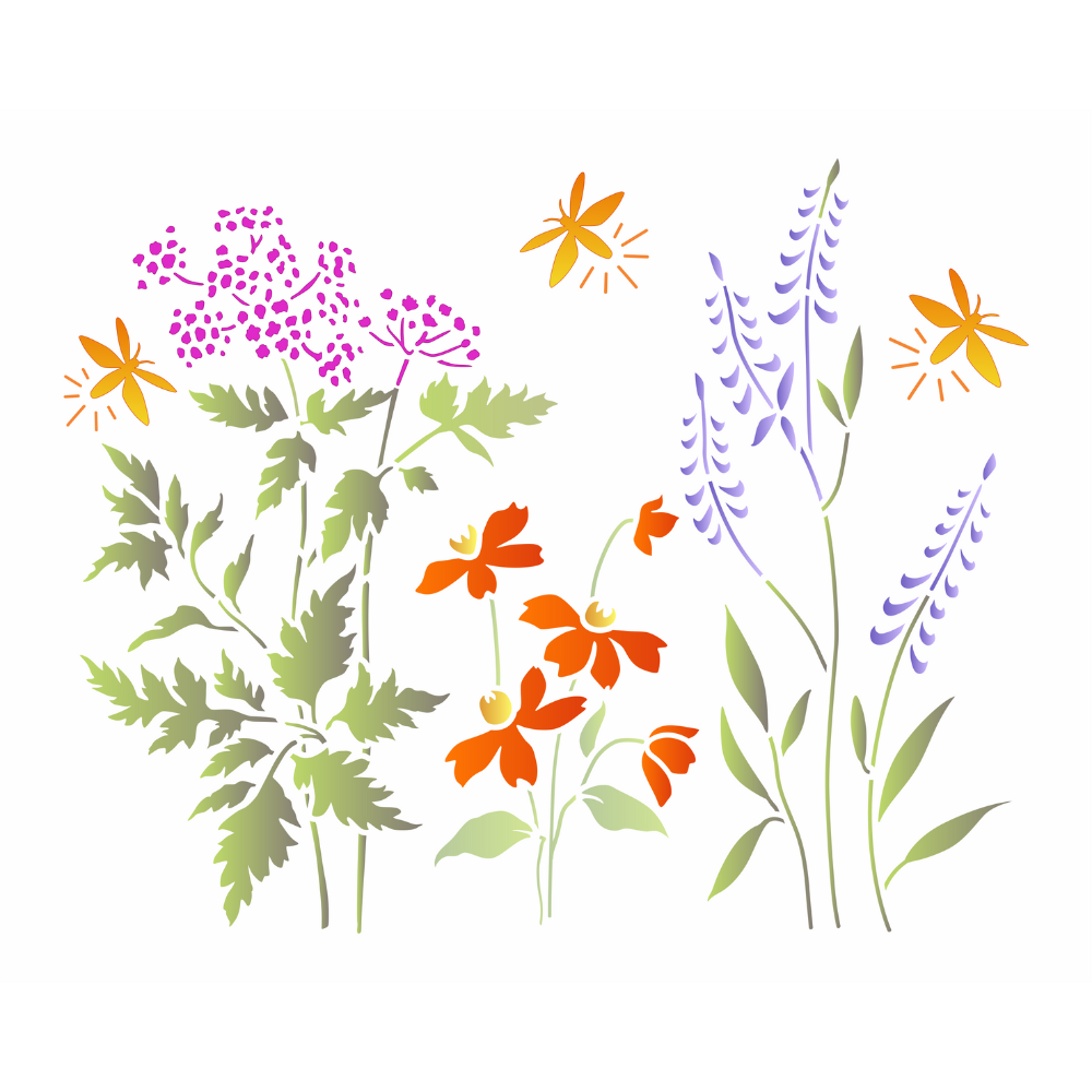 Stencil OPA 20x25 3671 Grama Selvagem e Vagalumes