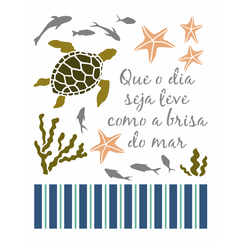 Stencil OPA 20x25 3669 Náutico Fundo do Mar