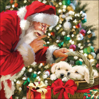 Guardanapo de Papel Decoupage 33x33 33320060 Natal Just Be Quiet