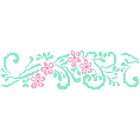 Stencil Litoarte 28x8cm STE-470 Barrado Floral Ponto Cruz