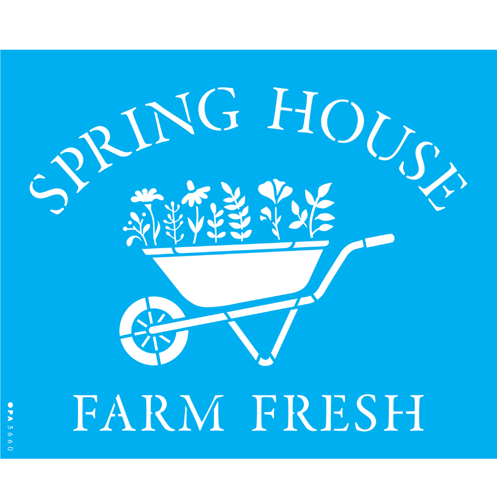 Stencil OPA 20x25 3660 Farmhouse Spring House