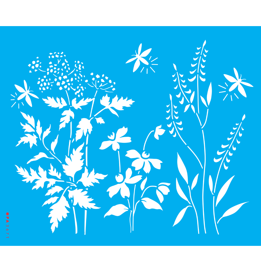 Stencil OPA 20x25 3671 Grama Selvagem e Vagalumes