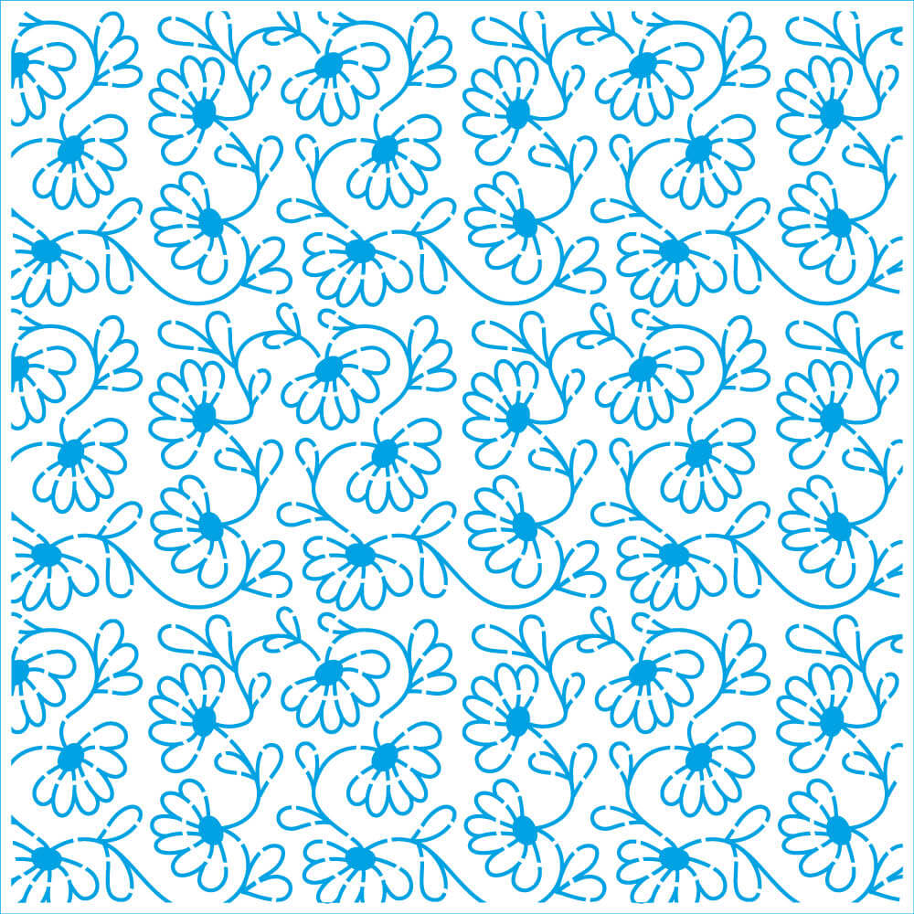 Stencil Litoarte 20x20cm STXX-317 Textura Flores