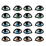 Adesivo de Olhos Litoarte 10x10cm AO-015 Modelo XV 10 Pares - Palácio da Arte