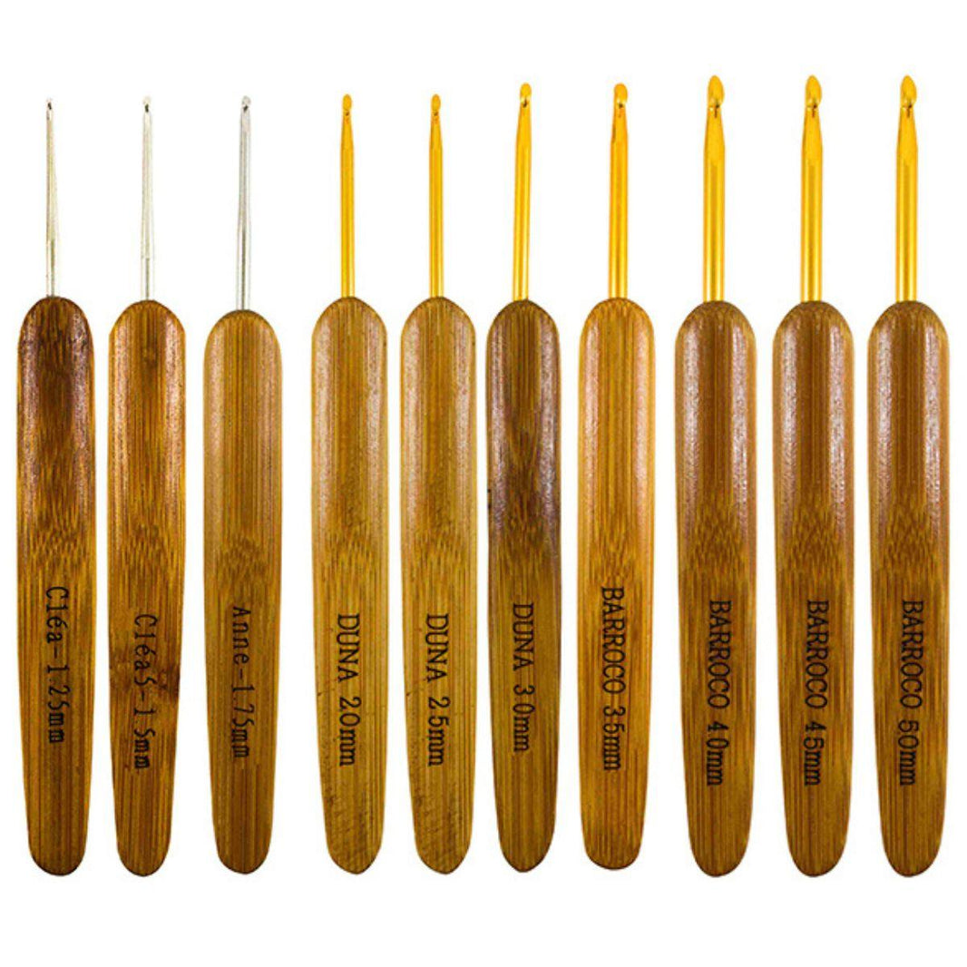 Agulha para Crochê Círculo Barroco Cabo de Bambu - Palácio da Arte