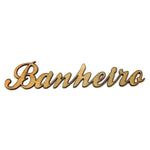 Aplique Banheiro 17x4cm em MDF - Palácio da Arte