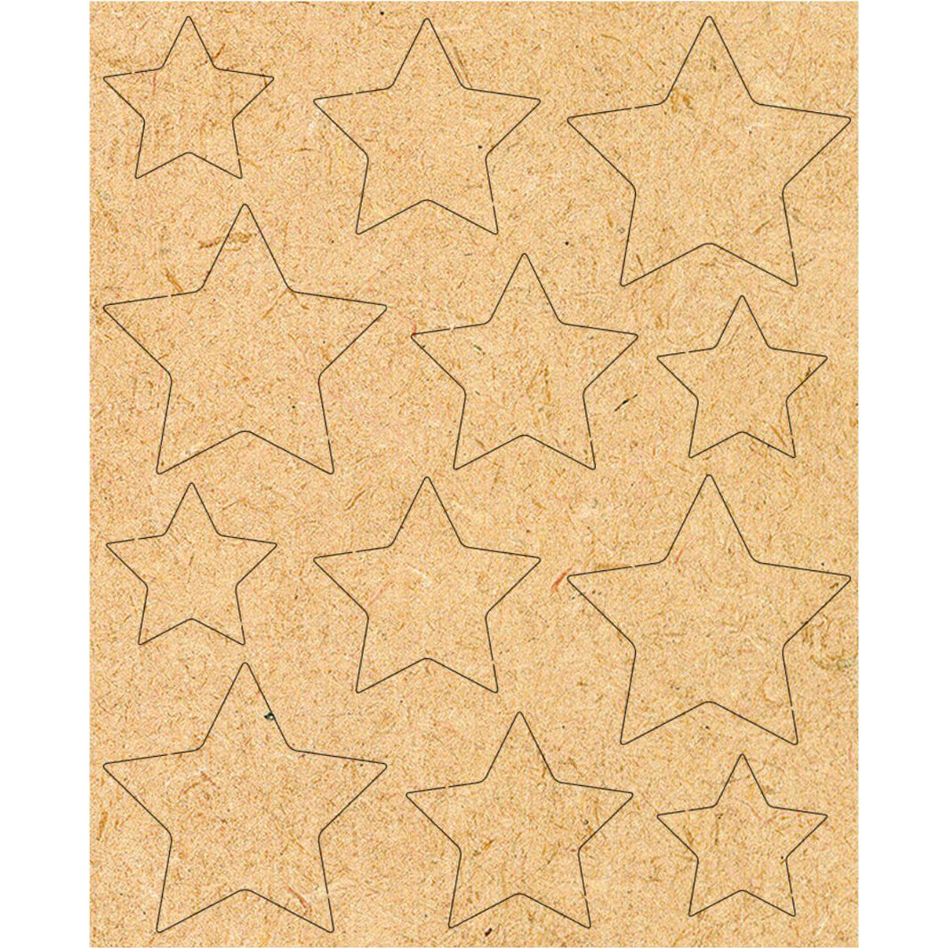 Aplique em MDF Destacáveis Estrelas MRL-103 8,5x7cm Litoarte - Palácio da Arte