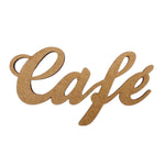 Aplique Escrita Café 10x4cm em MDF - Palácio da Arte