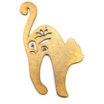 Aplique Gato Ouriçado 14x9cm em MDF - Palácio da Arte