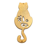 Aplique Gato Sentado Lado 6x14cm em MDF - Palácio da Arte