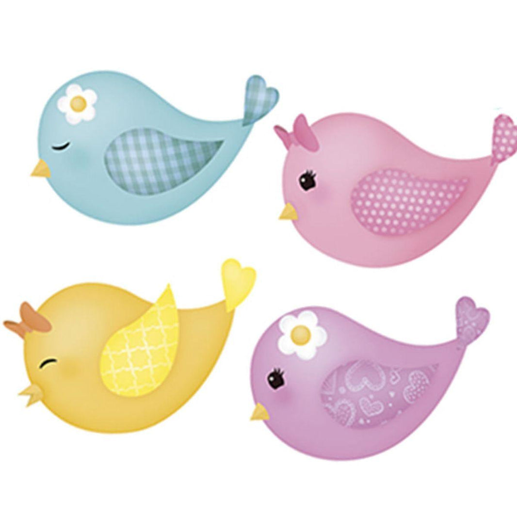 Aplique Litoarte APM3-203 3cm Passarinhos Coloridos 4 peças - Palácio da Arte