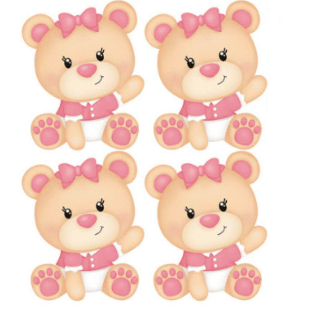 Aplique Litoarte APM3-218 3cm Ursinha Bebê 4 peças - Palácio da Arte