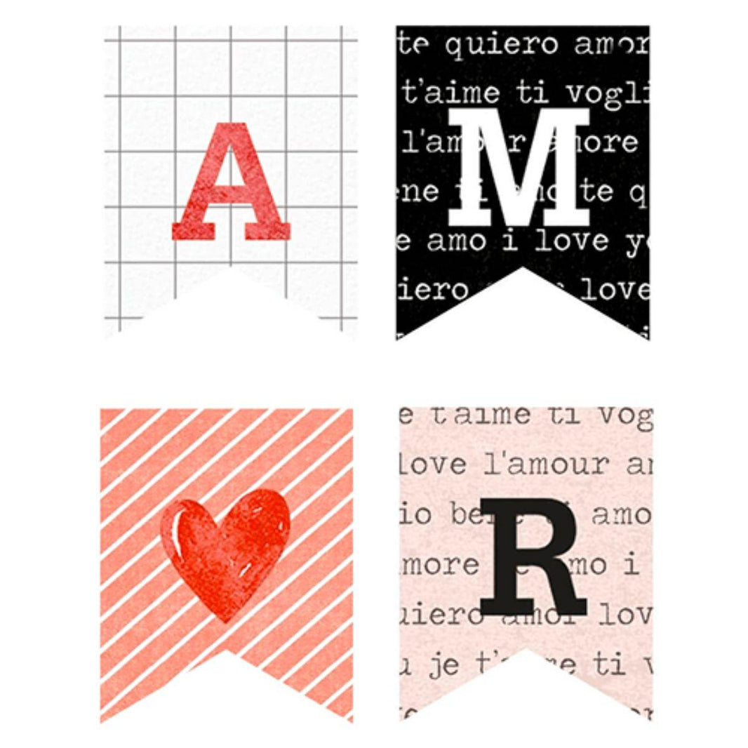 Aplique Litoarte APM3-287 3cm Amor Aquarela Bandeiras 4 peças - Palácio da Arte