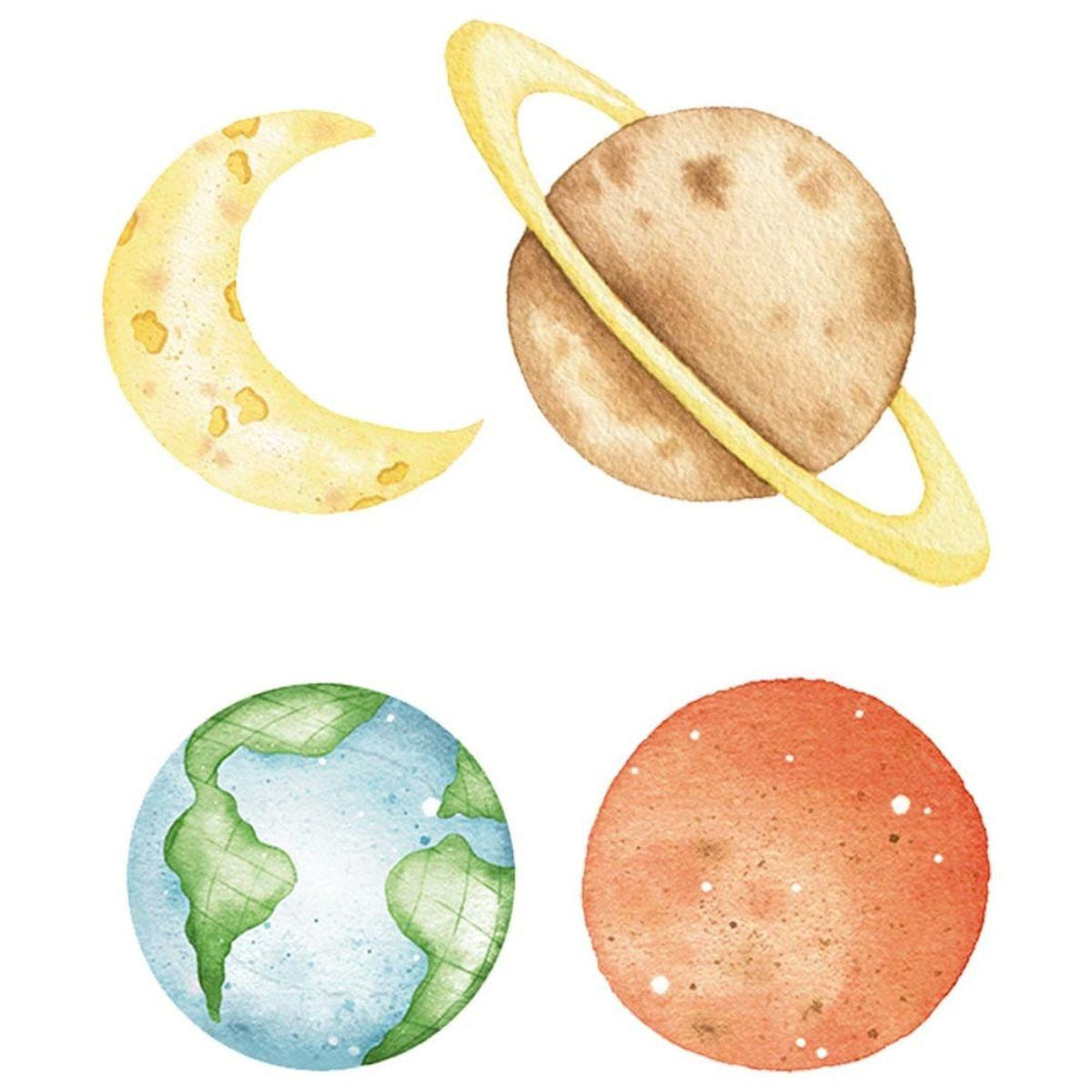 Aplique Litoarte APM3-290 3cm Meu Universo Planetas 4 peças - Palácio da Arte